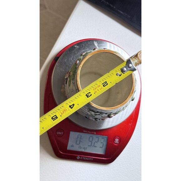 Vintage 1940’s Majolica Hand Painted Small Barrel Pitcher. Made In Japan - Picture 8 of 9